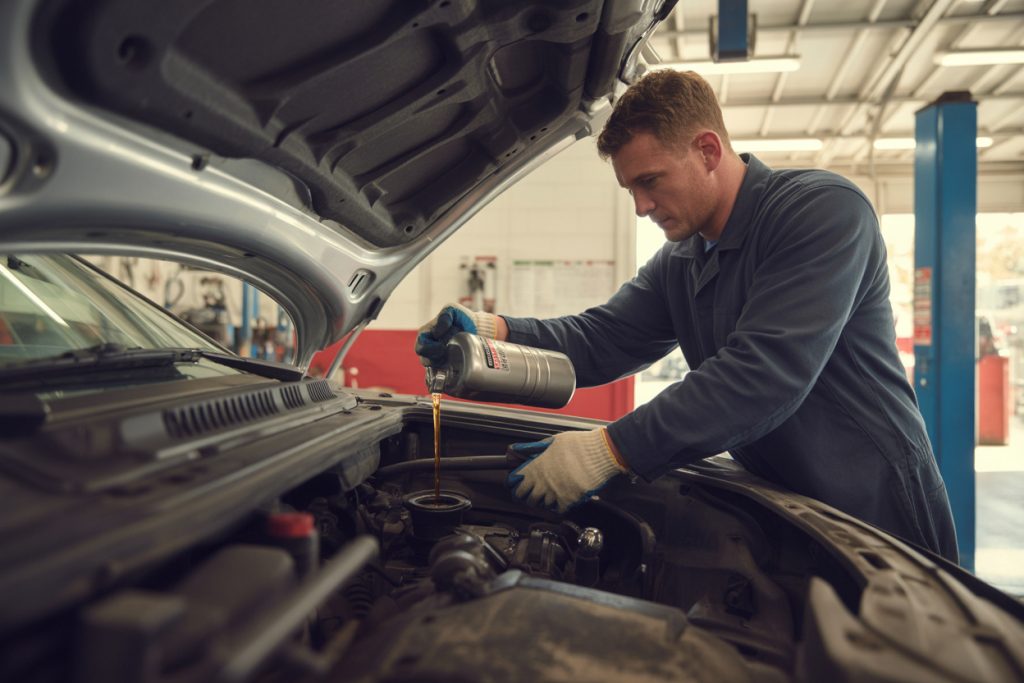 troca de óleo em oficina