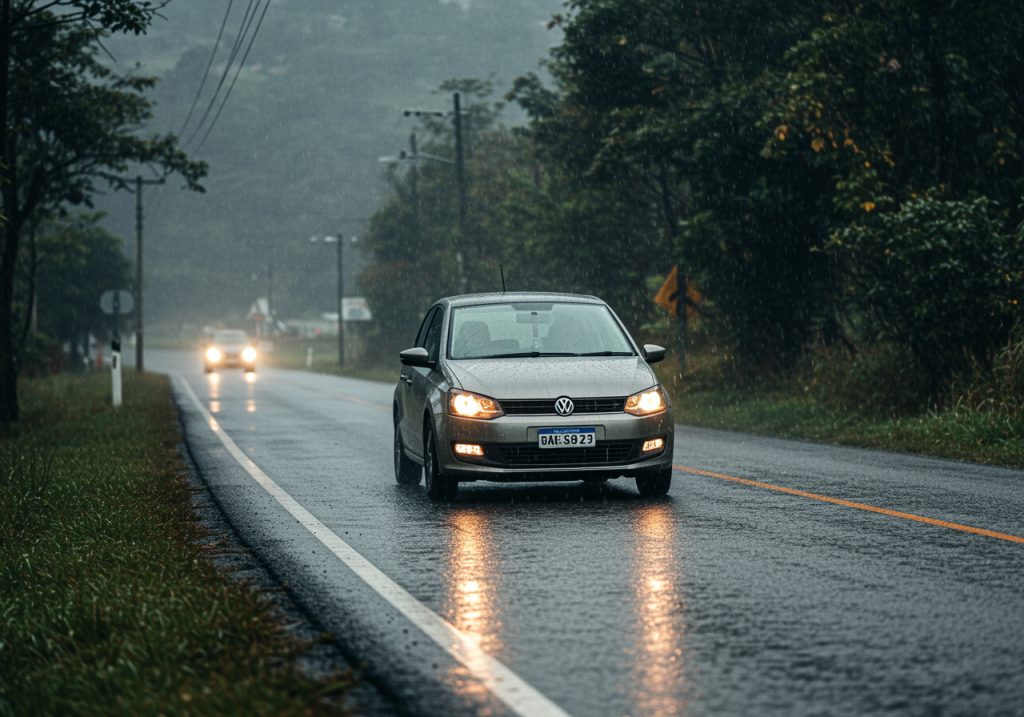 Cuidados ao dirigir na chuva